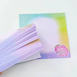 เครื่องเขียนชุดการ์ตูนพิมพ์ลายน่ารักมีกาวในตัวโน้ตที่กำหนดเอง - Product Image 3