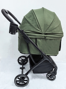 Luxury One-Hand Auto-Folding <b>Dog</b> and Travel Stroller All-in-One Washable and Adjustable Large <b>Dog</b> Stroller - Product Image 2