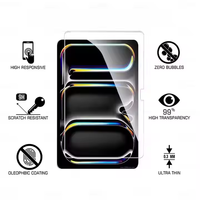 Verre trempé en aluminium moyen 9H pour iPad Air 12.9 Protecteur d'écran à couverture complète 10.2 pouces Design ultra-mince Verre trempé 9H