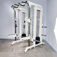 Proveedor de fábrica KESUN equipo de gimnasio en casa con pila de peso 70kg * 2 Squat Rack Cable de alimentación Crossover Gym Smith Machine