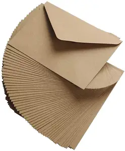 Wit Zwart Kraft Blanco Mini Papier Venster Custom Kraftpapier Envelop Voor Bruiloft Uitnodiging Cadeau Envelop Verpakking