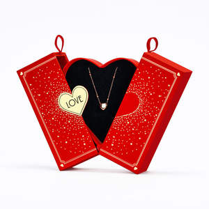 Scatole per Gioielli Personalizzate a Forma di Cuore, Confezione Regalo di Lusso con Doppia Apertura - Product Image 2