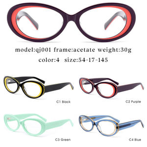 男性と女性のアセテート眼鏡マルチカラー楕円形フレームクラシックスタイル眼鏡フレーム - Product Image 6