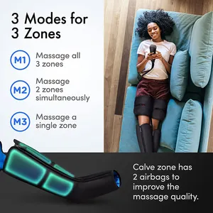 2022 Hot Selling Double Calf Massage Electric Air Compression Blood Circulation And Relaxation Heating Portable Foot Leg Massage