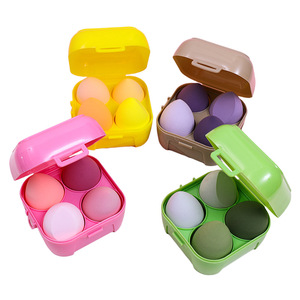 กล่องสีไข่แบบอเนกประสงค์เนื้อนุ่มพิเศษ 4 ช่อง ฟองน้ำแต่งหน้าแบบแห้งและเปียก ไม่ดูดซับน้ำ - Product Image 6