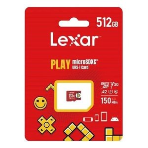 Tarjeta de Memoria Lexar MicroSDXC 512GB V30 U3 A2 Play Roja - Product Image 2