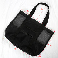 Sacs de plage multifonctionnels en maille pour l'automne et le printemps, toutes saisons, grande capacité, fermeture ouverte, style anglais, sacs fourre-tout pour les vacances et la piscine