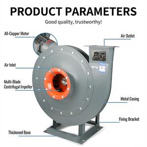 Hogedruk centrifugaalventilator, industriële blower, materiaaltransport 9-19, afzuigventilator, folieblaas - Product Image 3
