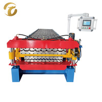 Machine de formage de tuiles de toiture double couche robuste pour tôles d'aluminium galvanisé, équipement de formage à double pont, utilisation facile