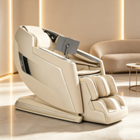 Fauteuil de massage commercial en cuir et bois, fauteuil inclinable à gravité zéro de qualité supérieure pour bureau d'avocats