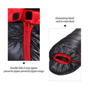 Sac de couchage 4 saisons léger, portable, imperméable, en nylon, avec duvet d'oie blanc, type enveloppe, avec sac de compression - Product Image 4