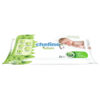 CHELINO Nature S24 Toallitas Suaves de Alta Calidad Made in Spain para Limpiar La Piel de Bebés Listo para Exportar