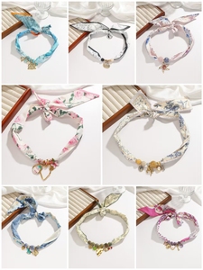 ผ้าพันคอดั้งเดิมจินนี่จี้สแตนเลสหินธรรมชาติที่มีเสน่ห์สร้อยคอพิมพ์ลายรูปหัวใจสายรัดผมของผู้หญิง - Product Image 2