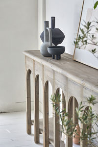 Wabi sabi fififites-mueble vintage <span class=keywords><strong>de</strong></span> madera, estilo antiguo romano inspirado en arquitectura, arco deco - Product Image 3