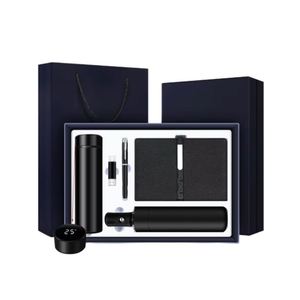 Wholesale Colorful Umbrella Gift <b>Set</b> Including Vacuum Mug Leather <b>Notebook</b> Pen for Corporate Business for Chinese New Year - Product Image 1