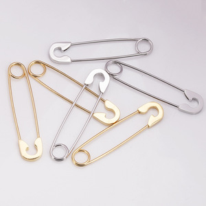 Pendentif épingle de sûreté en acier inoxydable, or et argent, pour collier DIY, breloque de sac, accessoire de bijouterie - Product Image 4