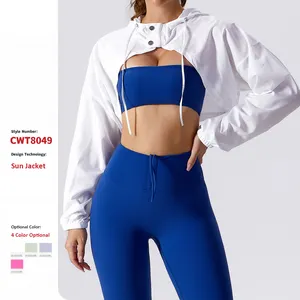 Top sportivi estivi sottili traspiranti donna Outdoor Running ciclismo protezione solare UV abbigliamento per la protezione solare