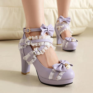 2025 Sweet Bow Ruffle Princess Shoes New Cute Princess Shoes Perfect for Matching Princess <b>Dresses</b> - Product Image 5