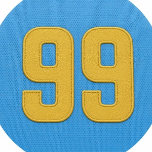 Ensemble de maillots de football américain pour hommes, col en V, manches courtes, bleu jaune 99, sublimé, anti-humidité, uniforme ajusté - Product Image 5