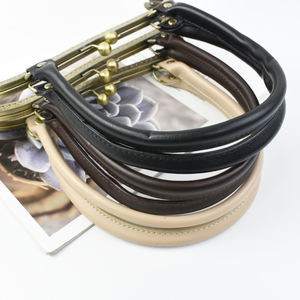 Deepeel BS834 accessori Hardware 27cm metallo quadrato goffrato borse <span class=keywords><strong>Kiss</strong></span> Clasp PU manici borsa da donna staffe da cucire - Product Image 5