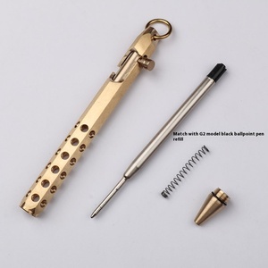 Pistola <span class=keywords><strong>de</strong></span> perno Hexagonal <span class=keywords><strong>de</strong></span> latón macizo Vintage, pluma <span class=keywords><strong>de</strong></span> acción <span class=keywords><strong>de</strong></span> revólver, agujeros <span class=keywords><strong>de</strong></span> tratamiento <span class=keywords><strong>de</strong></span> bronce cepillado, EDC, bolígrafo <span class=keywords><strong>de</strong></span> rifle con gatillo <span class=keywords><strong>de</strong></span> bolsillo <span class=keywords><strong>de</strong></span> seis bordes - Product Image 2