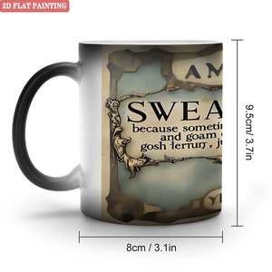 Heat Sensitive Mug 11oz Frosted Black <b>Ceramic</b> Custom Sublimation Coffee <b>Cup</b> - Product Image 1