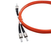 Câble de raccordement en fibre optique multimode duplex OEM ST-ST, conducteur en cuivre, isolation/gaine en PVC, 50/125 m, qualité télécom