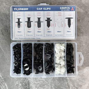 100 adet araba tampon tutucu klipler naylon bağlantı elemanları perçin kiti kapı pervazı Panel klipler tampon itme perçin klipler - Product Image 6