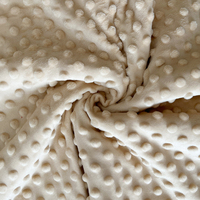 Vente directe d'usine, tissu en polyester super doux à 100%, tissu en peluche Minky Dot pour couverture de bébé