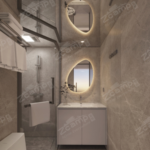 Zcamp F7 moderna casa prefabbricata in acciaio buon prezzo piccola casa con cucina e bagno uso come posto auto coperto - Product Image 6