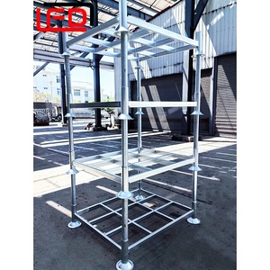 Sistema de Estanterías Apilables de Acero Plegable para Almacenamiento Pesado, Poste de Acero Galvanizado, Plataforma de Almacenamiento - Product Image 1