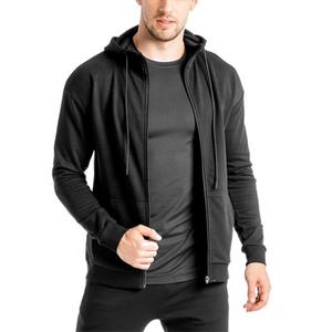Wholesale Mens <b>Zip</b> <b>up</b> <b>Hoodie</b> Plus Size Men's Hoodies & Sweatshirts Sleeve Casual Drawstring Custom Hoodies for Men - Product Image 4