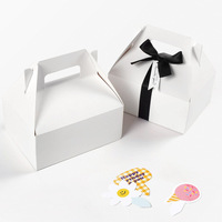 Caja de embalaje de tarta de queso blanca, papel de embalaje de comida para hornear a mano, precio bajo