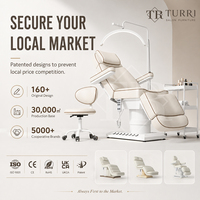 Table de beauté électrique pliable Turri moderne avec 3/4 moteurs, éponge haute densité, ensemble complet pour extensions de cils, pour usage en salon