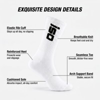 Chaussettes de sport pour hommes à logo personnalisé, séchage rapide, 82 % coton, soutien de la voûte plantaire, anti-odeur, pour la course à pied, MOQ 50