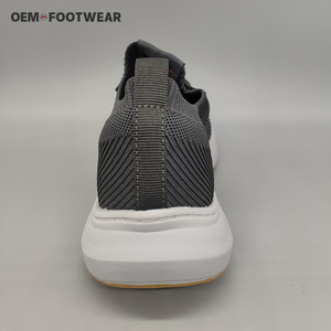 New Design Lightweight Flexible Knit Sneaker Running Shoes Men <strong>Runner</strong> <strong>Athletic</strong> Wide Grey Walking Shoes Low Cut Lace up - Product Image 4