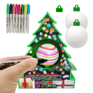 Set di ornamenti per <span class=keywords><strong>albero</strong></span> di natale fatti a mano mendo <span class=keywords><strong>albero</strong></span> di natale Set di sfere di pittura elettrica gioielli per bambini <span class=keywords><strong>disegno</strong></span> giocattoli decorazione Set - Product Image 1