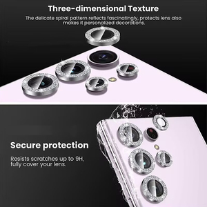Protezione Lente Fotocamera di Lusso con Diamanti Glitterati per Samsung Galaxy S26 Ultra, Pellicola in <span class=keywords><strong>Vetro</strong></span> Temperato per Lente Fotocamera Samsung S26 Plus - Product Image 2