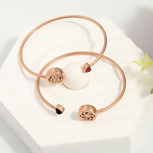 316 acier inoxydable Mini 12mm Bracelet en or Rose évidé parfum huile essentielle Bracelet parfum <span class=keywords><strong>Anti</strong></span> <span class=keywords><strong>moustique</strong></span> - Product Image 6
