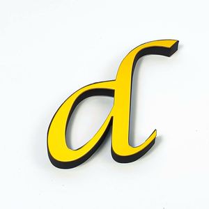 10cm Lowercase <b>Letters</b> Diy Mirror Acrylic Gold Waterproof Eco-Friendly <b>Wall</b> Sticker 3D Italic <b>Letter</b> Modern Home Decoration - Product Image 3