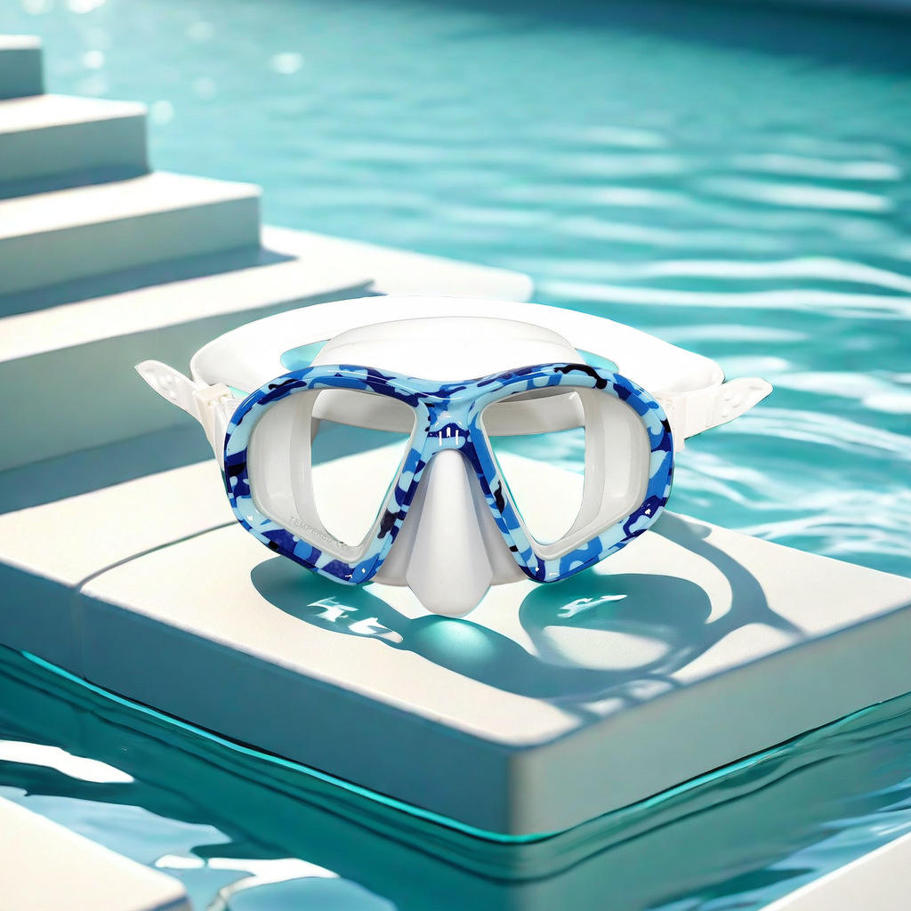 Camouflage bleu et blanc - taille libre