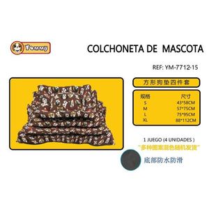 Set di Quattro Tappetini Antiscivolo per Cani con Disegni Cartoon, Tappetini per Animali Domestici per Tutte le Stagioni - Product Image 1