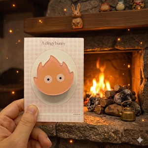 Support de téléphone en acrylique OEM/ODM inspiré de l'anime, motif esprit de feu, personnage flamboyant Kawaii - Product Image 1