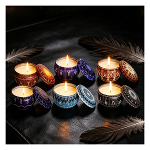 Aura Candle Vessel Luxury <b>Gift</b> <b>Box</b> White Lid Aromatherapy Soy Blend Boutique <b>Wedding</b> Favor Showcase Collection Premium - Product Image 3