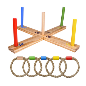 <span class=keywords><strong>Jeu</strong></span> de plein air <span class=keywords><strong>en</strong></span> <span class=keywords><strong>bois</strong></span> pour enfants, lancer d'anneaux, jeux de jardin pour adultes et familles - Product Image 4