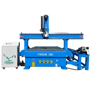 Diskon 17%! Mesin ukiran kayu 3d Router CNC Harga 2d 3d 4 sumbu kayu pengukir 1325 mesin CNC Router dengan Putar