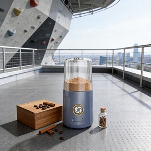 Trituradora de Hielo de Acero Inoxidable de 260 ml, sin BPA, de Grado Alimenticio, a Prueba de Fugas, con Batería USB, Modo Turbo, 150 W, para Automóvil, Exteriores, Uso Intensivo - Product Image 6