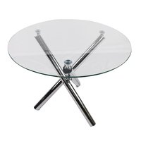 Table de salle à manger ronde en verre, meuble de maison au Design moderne, de qualité supérieure, idéal pour un Restaurant