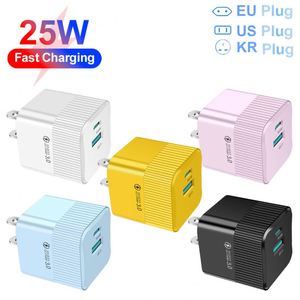 25W Super <b>Fast</b> <b>Charging</b> Head USB + PD Flash Charger with US/EU/Korea Travel <b>Plug</b> - Product Image 1