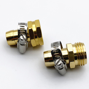 Connecteur de réparation de tuyau en laiton, raccord cannelé de 3/4 pouces pour fixation de tuyau d'arrosage de jardin, connexion durable pour tuyau flexible - Product Image 2